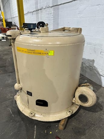 Barrett #1100, automatic post type centrifugal sludge & chip spinning oil extractor, cover with lifting hooks - Image 2