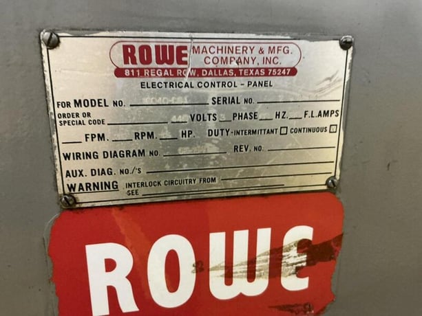 16000 lb. Rowe #16040-DSJ, motorized uncoiler, 40" width, 60" outside dimensions, automatic expansion - Image 7