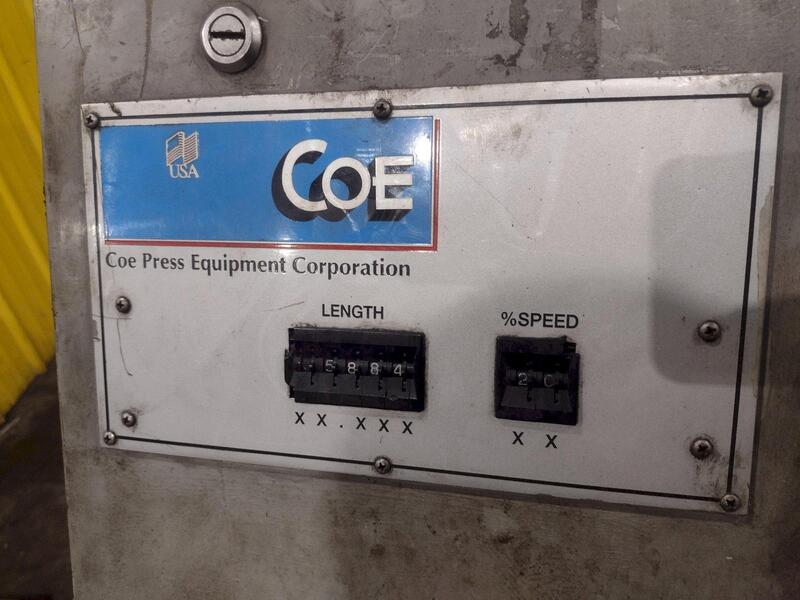 36" Coe Press Equipment, servo feeder - Image 8