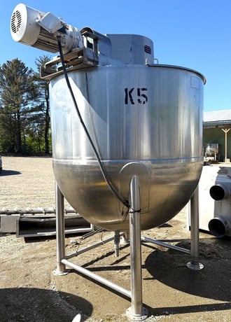 1000 gallon Lee #1000D9MS, Double Motion Jacketed Mix Kettle w/ Scrape Agitation, Stainless Steel, 6' - Image 4