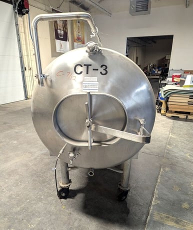 930 gallon JV Northwest, Horizontal Stainless Steel Storage Tank, 3'-6" diameter x 13' height, 1.5" bottom - Image 3