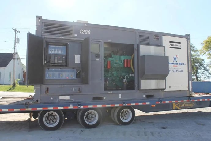1000 KW Atlas Copco #QAC1200, Containerized Rental Type Generator on Trailer - Image 3