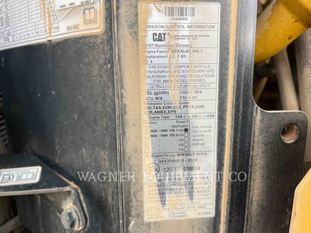 Cat 938, Wheel Loader, 1154 hours, S/N: EZY01486, 2024 - Image 8