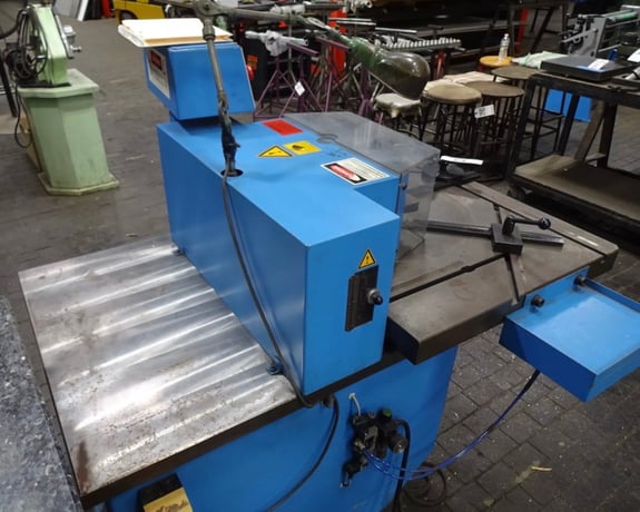 1/4" x 7.9" x 7.9" Boschert #K30-120, Hydraulic Vari-Angle, 30-120°, Bevel Gauges, 2003 Like New, Tag #16442 - Image 2