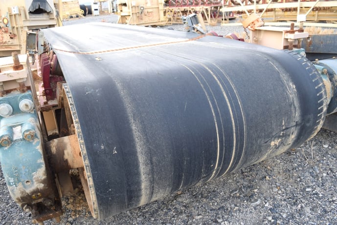 5' wide x 28' +- long belt conveyor, 3/4" thick, rubber impact idlers, Falk gearbox reducer - Image 7