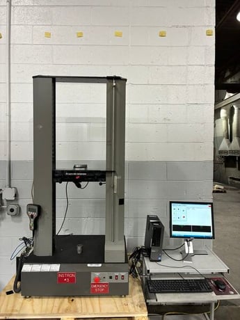 Instron #4202, 5kN Instru-Met retrofit tensile tester with MTS TestSuite software, 48" testing opening - Image 1