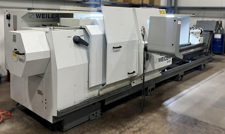 Weiler #E80X4500, flat bed CNC lathe, 34" swing, 20" SOCS, 31" chuck, 4-jaw, 6.5" bore, 177" centers, 48 HP - Image 7