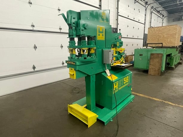 3" x 3" x 3/8" Uni-Hydro #ST56, Ironworker, 56 ton, Super Turret, 10-station, 6" throat, 7 SPM, 1200 psi, 5 - Image 2
