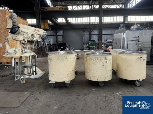 150 gallon Myers #V550E.15.25, Dual Shaft Vacuum Mixer, Stainless Steel, 1979 - Image 1