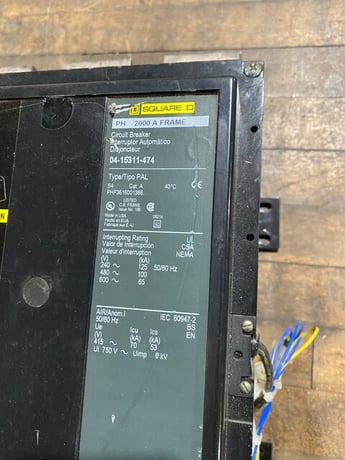 1600 Amp, Square D #PHF3616001386, Circuit Breaker, 3P, 600V, PAL-PH - Image 2