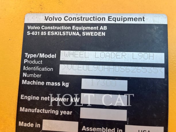 Volvo L90, Wheel Loader, 4610 hours, S/N: VCE0L90HH05626535, 2022 - Image 5