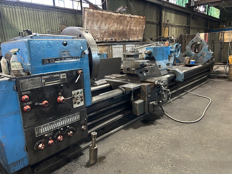 50" x 200" Tos #SU125, engine lathe, 37" swing over cross slide, inch/metric threading, 4-jaw 36" chuck, 30 - Image 1