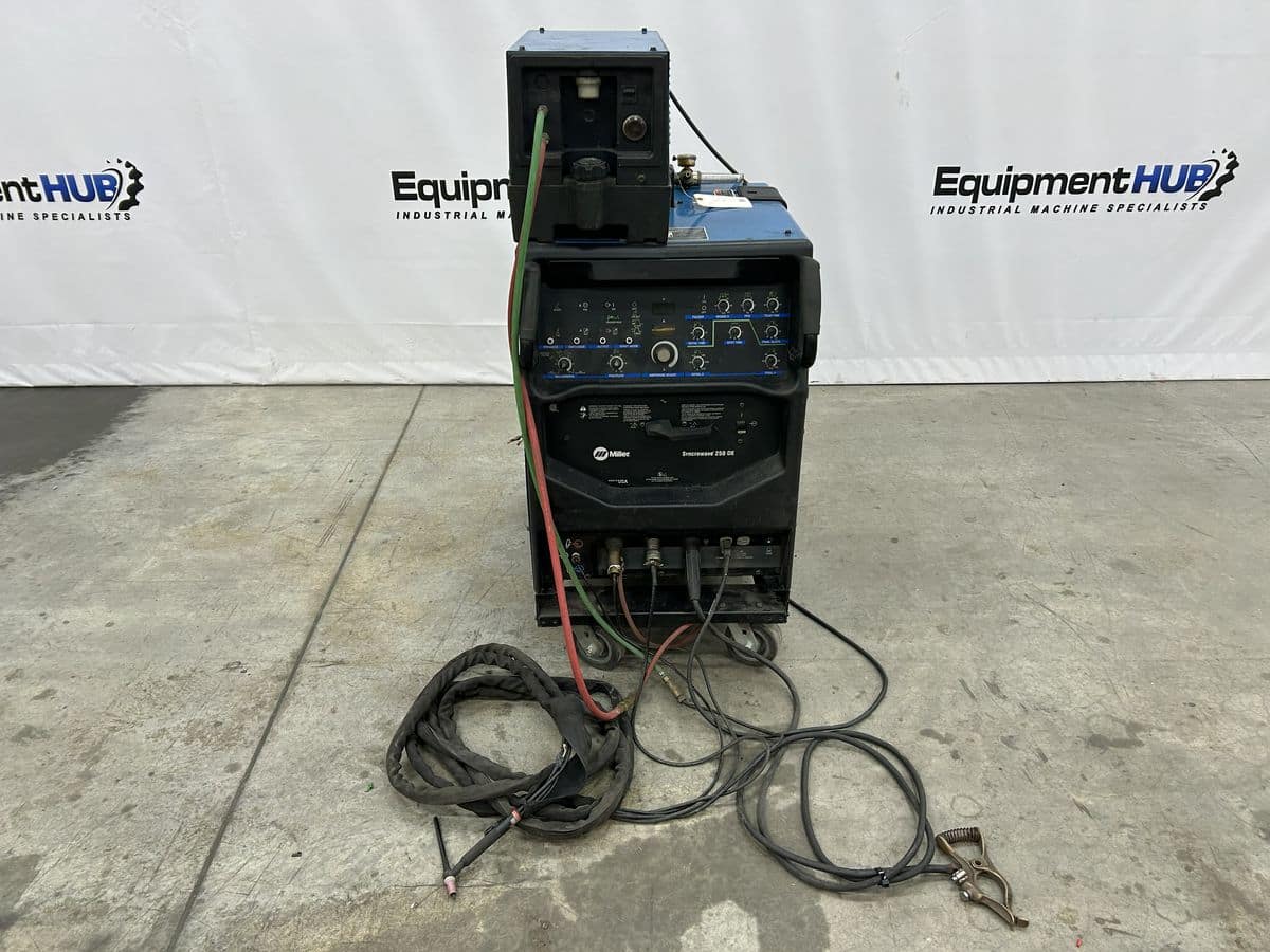 Miller #Syncrowave-250DX, AC/DC tig welder with Miller Coolmate 3 coolant system, tig torch - Image 1