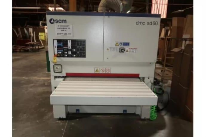 DMC/SCM #SD60, 2-Head Wide Belt Sander, 2 HP, 12-60 FPM, Logic 50K electronic programmer, 480 Volt, 2019 - Image 1