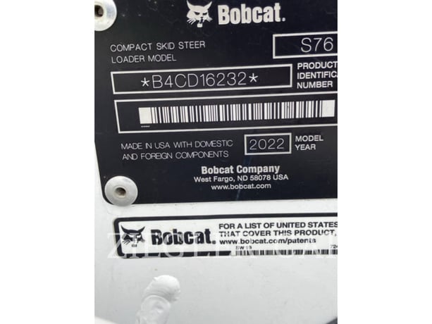 Bobcat S76, Skid Steer Loader, 158 hours, S/N: B4CD16232, 2022 - Image 5
