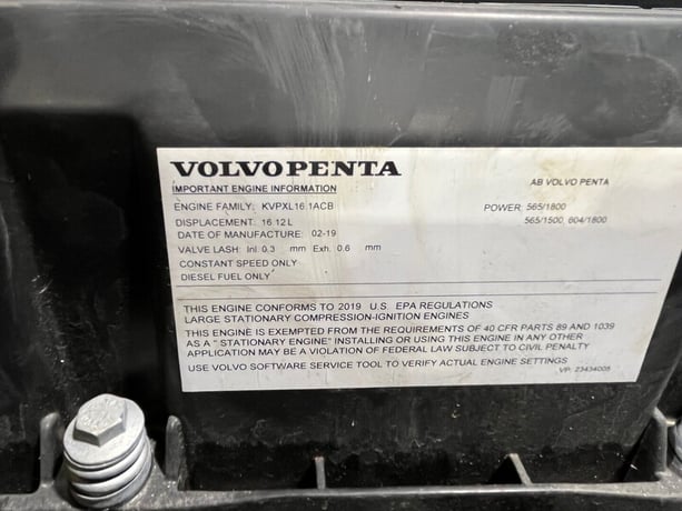 500 KW Kohler #500REOZVC, Diesel Generator Set, 810 HP Volvo Penta engine, 1800 RPM, 347/600 Volts, 3PH, 2019 - Image 5