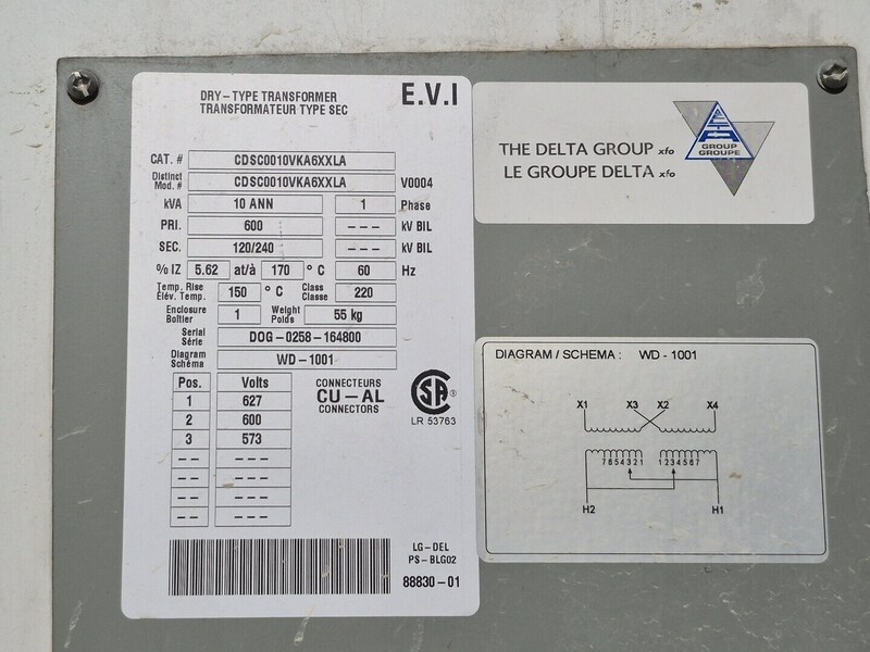 500 KVA 4160 Primary, 600Y/347 Secondary, UEE 1500-US-034, Movable Substation w/ Dry-Type Transformer & - Image 10