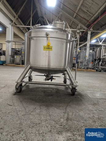 105.7 gallon DCI Jacketed Receiver Tank, 36" diameter x 23" straight side, dish top & bottom, 316L Stainless - Image 4
