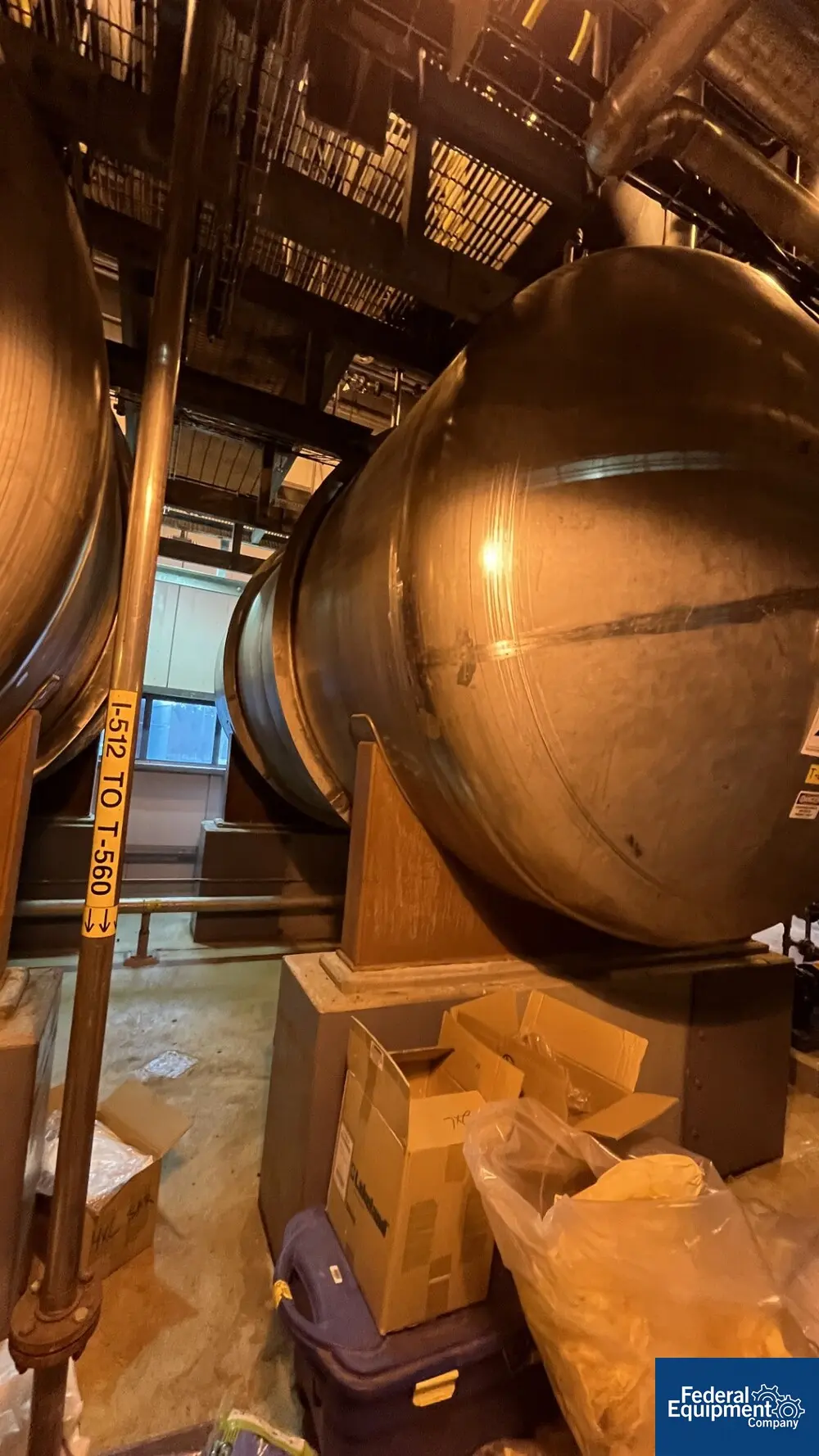 6500 gallon Northland, Horizontal Receiver Tank, Alloy 2205, 96" diameter x 178" straight side, dished ends - Image 5