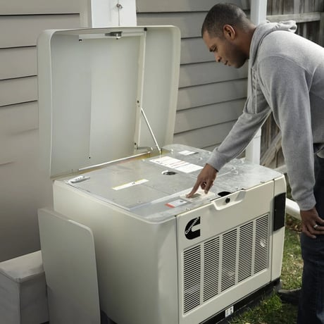 20 KW Cummins #RS20AC, Quiet Connect Series Home Standby Generator, natural gas/propane, 200 amp automatic - Image 1