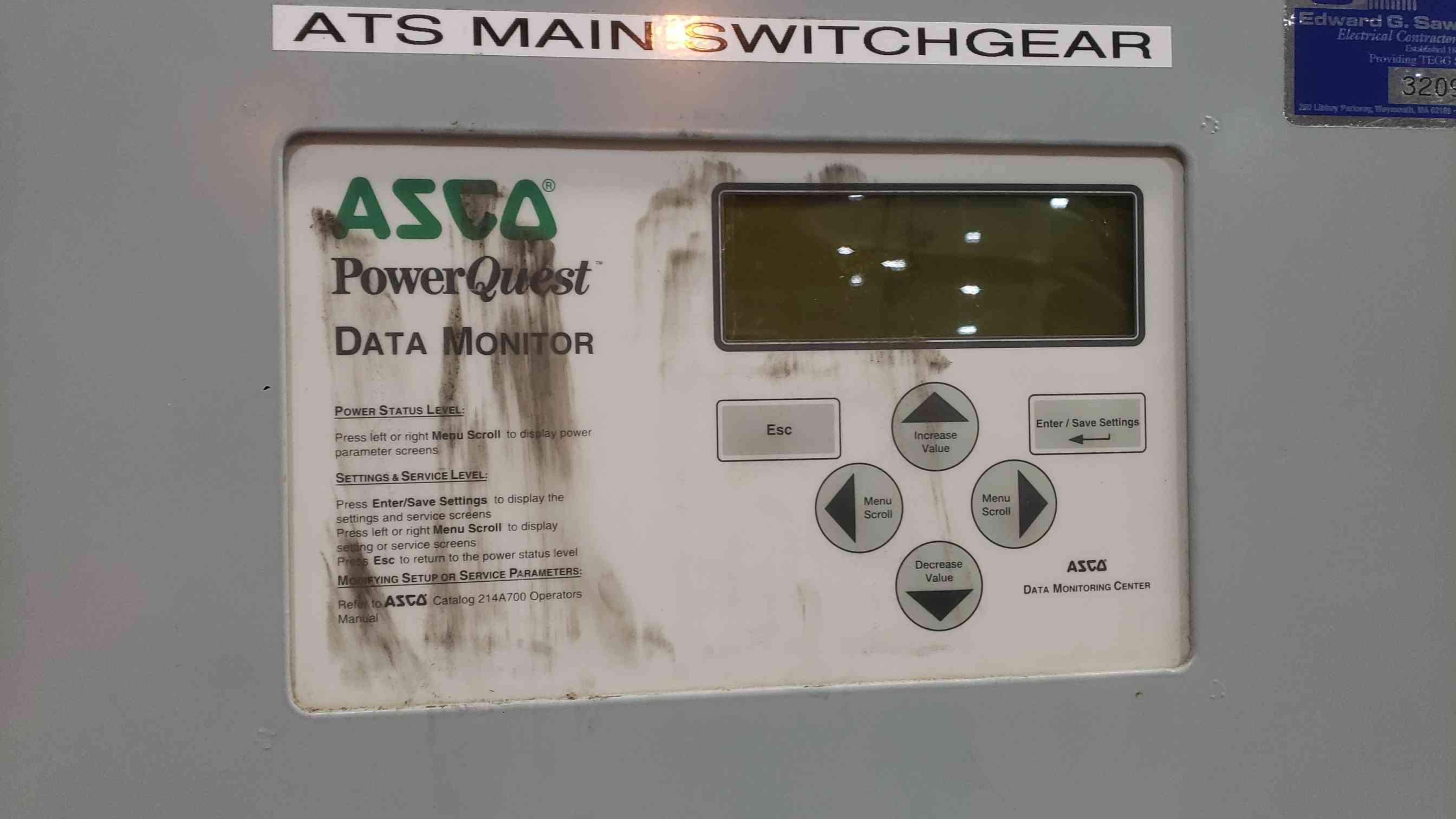 4000 Amp, ASCO 7000-Series #E07ATSC34000N5XC, automatic transfer switch, 480 Volts, AS-IS - Image 7