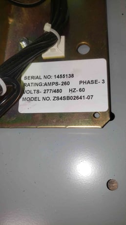 260 Amp, GE Zenith #ZS4SB02641-07, automatic transfer switch, 277/480 Volts, 3PH - Image 5