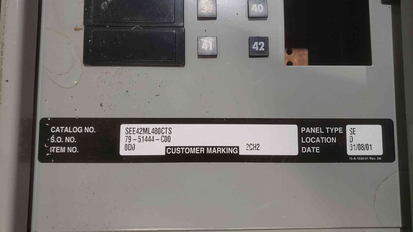 400 Amp. Siemens #Sentron-Series, Panelboard, 480/277 Volts, 3PH, 4W, Breaker, 2001 - Image 8