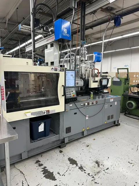 123 Ton, 6.1 oz., Nissei #FNX110IIIA-18A, hybrid horizontal injection molder, 18.1" x 18.1" tie bar spacing - Image 2