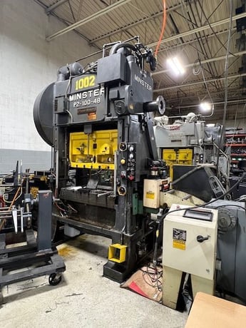 100 Ton, Minster #P2-100-48-31 Piece-Maker, straight side double crank, 5" stroke, 18" Shut Height, 4" adj. - Image 2