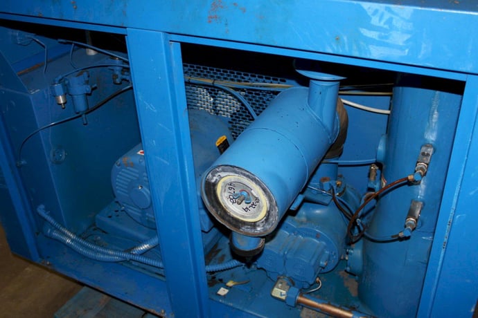 20 HP Quincy #QSB-20, rotary screw/ sliding vane air compressor, 86 cfm, 115 psig, air cooled, 2005 - Image 9