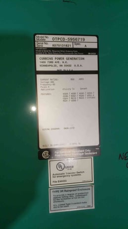 800 Amp. Cummins OTPCD-5956719, automatic transfer switch, 480 Volts, 3R weather protected enclosure - Image 4