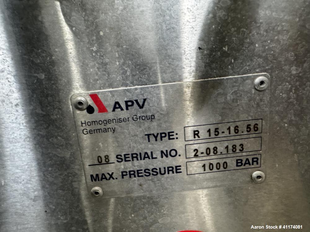 APV Rannie #R-15-16.56, Homogenizer, 14,500 PSI, 300 LPH, 80 GPH, Unused, 2008 - Image 8