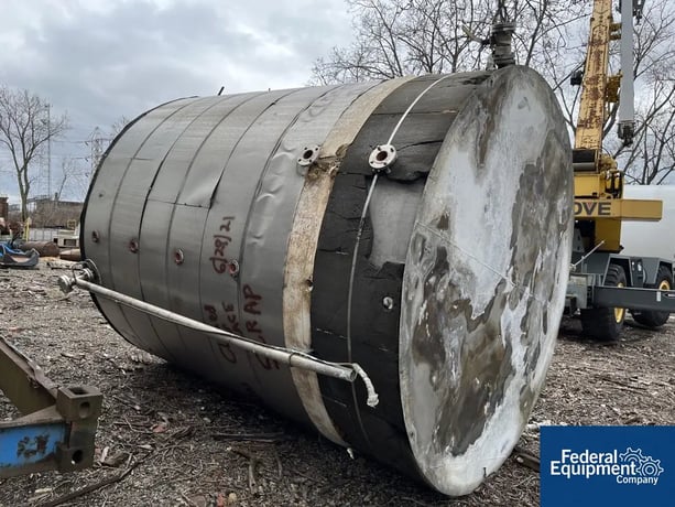 5,000 gallon Storage Tank, Stainless Steel, slight dome top, flat bottom - Image 4