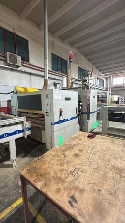 Unimak #FLL-1400-PUR, Laminating Line, w/Flying Knife System, Glue Spreader & Jib Crane, 54" Laminating Line - Image 2