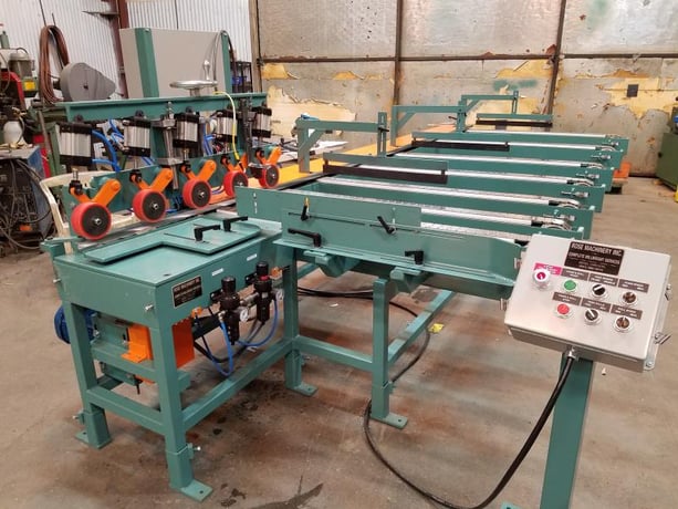 Rose Machinery #CMS16, Lateral Chain Feed Table, 2"-12" width x .75"-6" thick x 5'-20' L Stock Size, 50-200 - Image 1