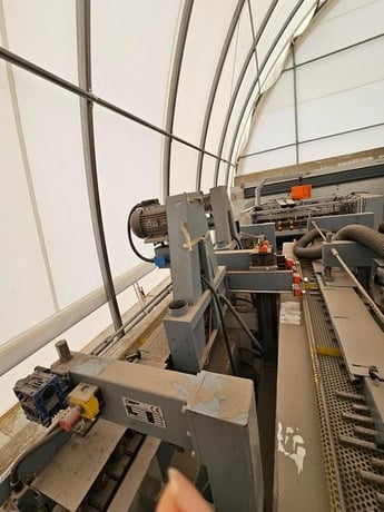 Volpato #LS-2N, Profile Edge/Oscillating Sander Feed-Through, 2-Station, 3" width x 96" L Belts, 2.4 HP - Image 4