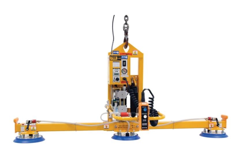 750 lb. Anver #AT-75M3-110, Vacuum Lift w/Powered Tilt, (3) 12.6" diameter Suction Pads, 115" L Beam, 10.5 - Image 1