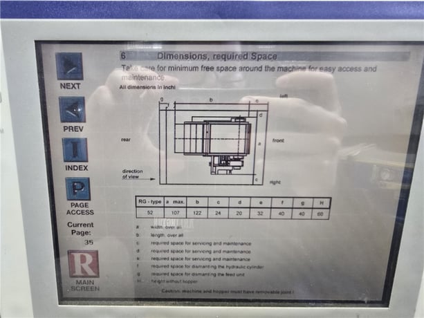 Vecoplan #RG-62/125-SWU, 62" x 68" shredder, 15" diameter rotor, 125 HP, 2004 - Image 4