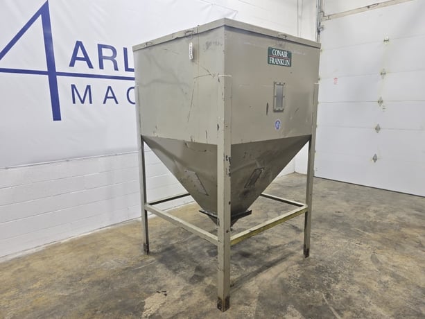 72 cu.ft. Conair, surge bin, 54" L x 54" W vessel, 36" H straight side, 36" H angled side, 5" diameter - Image 2