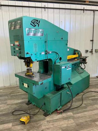 6" x 6" x 5/8" Piranha #PII-110, hydraulic ironworker, 110 ton, 20.5" throat, 15 HP, joystick ctyrls, 2005 - Image 1