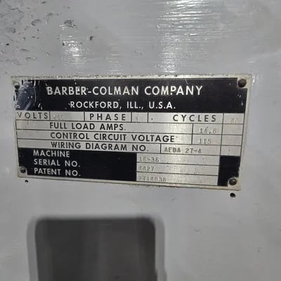 Barber-Colman #16-36, Horizontal Gear Hobber, 16" max. work outside dimension, 36" max. hob slide travel, 8" - Image 8