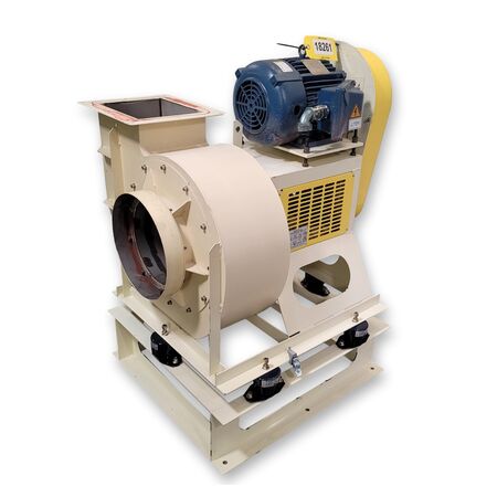 5000 cfm @ 7 S.P., Korea Fan Engineering #FDB-046S, Stainless Steel Exhaust Fan, 11" inlet, 11.75" x 10" - Image 1