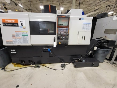 Mazak #INTE100-4S, CNC Multi-tasking Turning Center, 6000 RPM, 7.5 HP, 40 ATC, Matrix cnc, Chip Conv., 17488 - Image 2