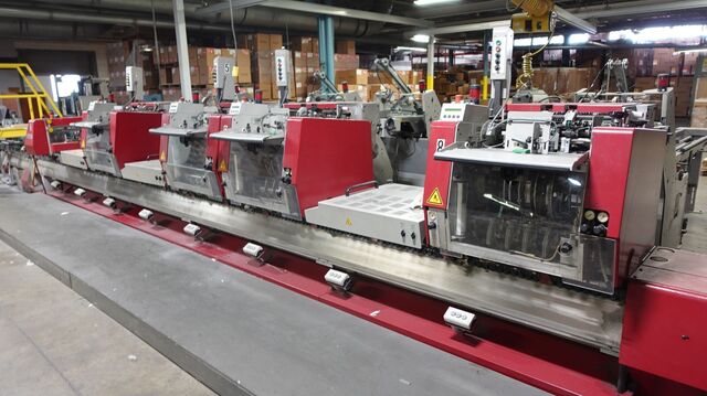 Muller Martini #Bravo-Plus-Amrys, Saddle Stitcher, 4 Pocket with Cover Feeder, 14000 CPH, 6mm stitches, 2008 - Image 3