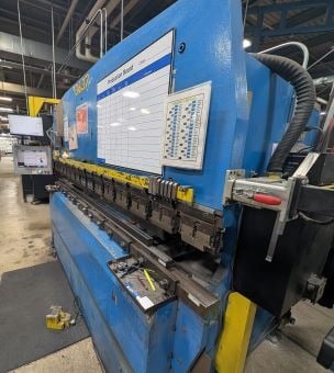 125 Ton, Amada #RG-125, cnc press brake, 100.5" between housing, 15.7" throat, 3.94" stroke, 14.9" open, 11 - Image 3