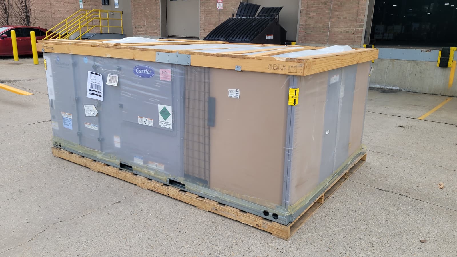 12.5 Ton, Carrier #48LCFO14J2A64SCO, RTU package unit, R410a, Gas Heat, high efficiency, new, 2022 - Image 4
