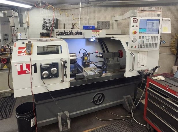 Haas #TL-1, CNC tool room lathe, 20" swing, 30" centers, 11" swing over cross slide, 3-jaw 8" chuck, 2019 - Image 1