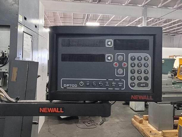Acer E-Mill #EVS-3VS-II, vertical mill, 3 HP, 9" x48" tbl., 60-4500 RPM, R8, Newall DP700 2-Axis digital read - Image 9