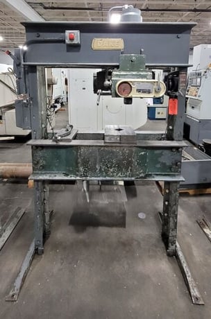 75 Ton, Dake #5-075, elec-draulic H-frame press, 10" ram travel, 24" horizontal workhead travel - Image 1