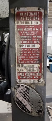 75 Ton, Dake #5-075, elec-draulic H-frame press, 10" ram travel, 24" horizontal workhead travel - Image 10
